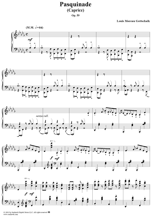 Pasquinade (Caprice), Op. 59