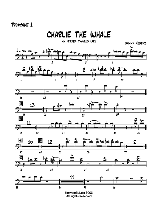 Charlie the Whale - Trombone 1
