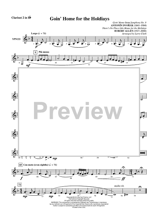 Goin' Home For the Holidays - Clarinet 2 in Bb