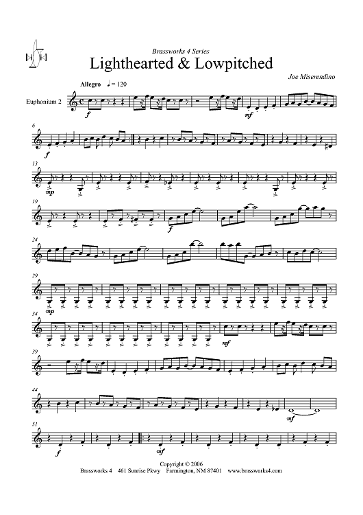Lighthearted & Lowpitched - Euphonium 2 TC
