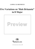 Five Variations on "Rule Britannia" in D Major, WoO 79