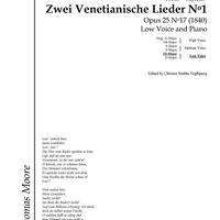Zwei Venetianische Lieder No. 1 Op.25 No.17