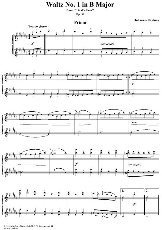 Waltz No. 1 in B Major