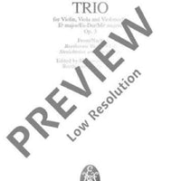 String Trio Eb major in E flat major - Full Score