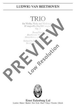 String Trio Eb major in E flat major - Full Score