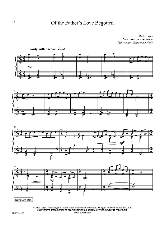 Of the Father's Love Begotten