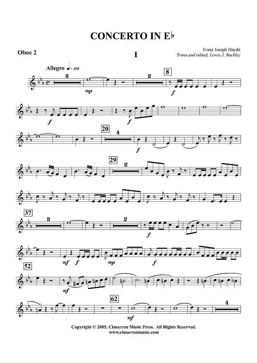 Concerto in E-flat - Oboe 2