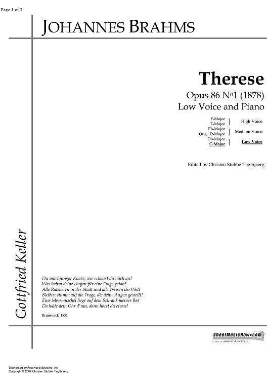 Therese Op.86 No. 1