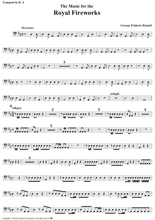 Music for the Royal Fireworks - Timpani