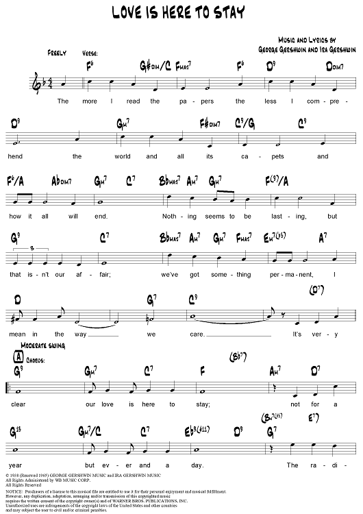 Love Is Here to Stay Love Is Here to Stay