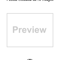 Violin Sonata in A major, Op. 1, No. 3