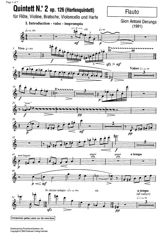 Quintet No. 2 Op.126 - Flute