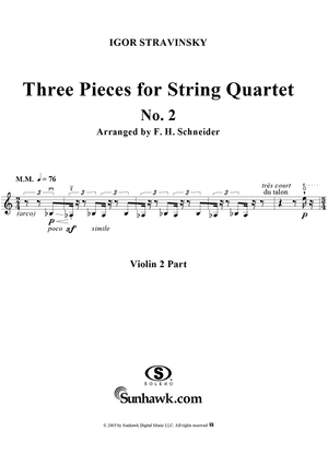 Three Pieces, No. 2 - Violin 2 - Violin 2