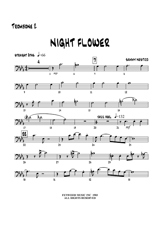 Night Flower - Trombone 2