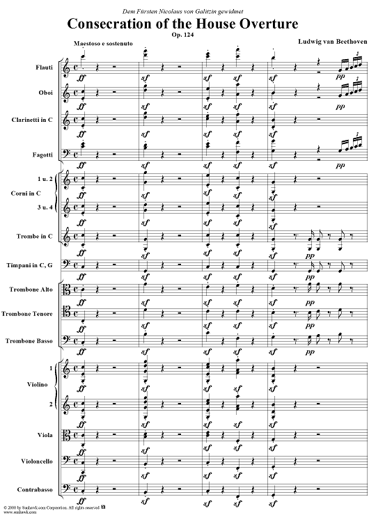 Consecration of the House Overture - Full Score
