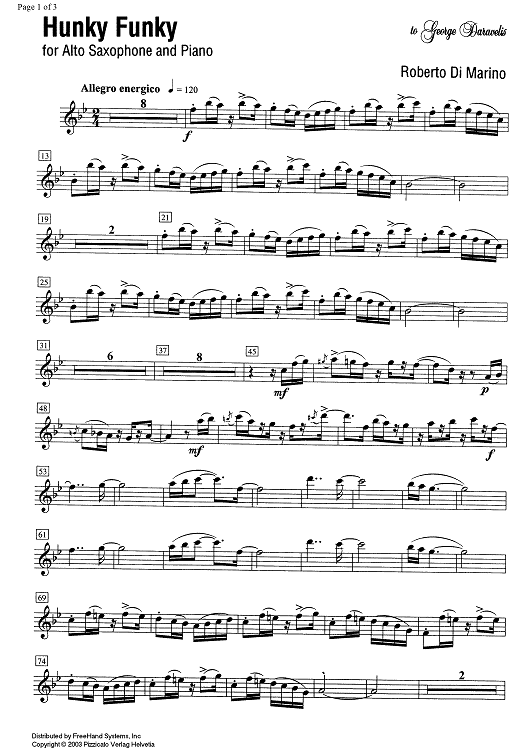 Hunky funky - Alto Saxophone