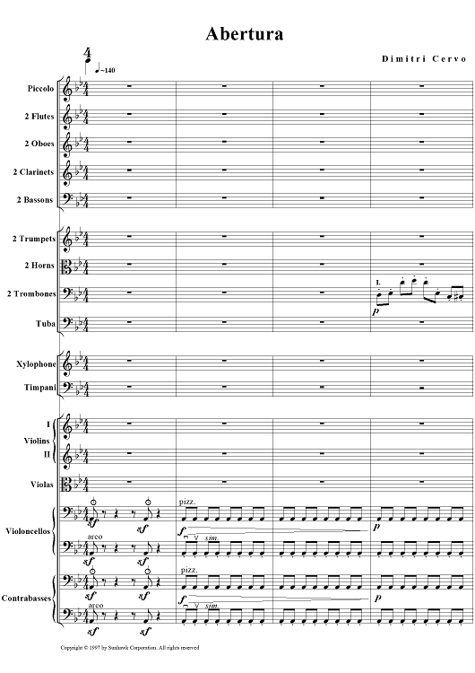 Abertura e Toccata - Score