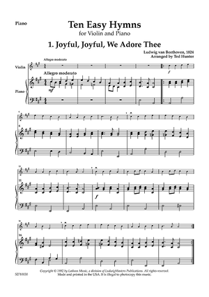 Ten Easy Hymns for Violin and Piano
