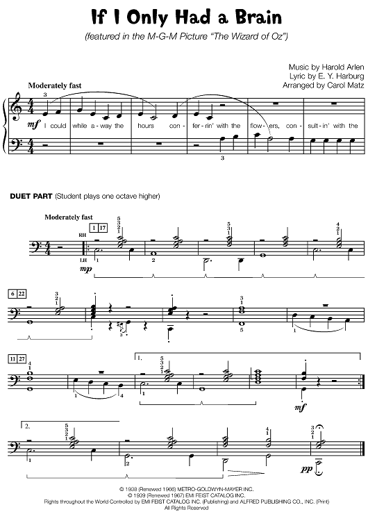 If I Only Had a Brain (from "The Wizard of Oz")