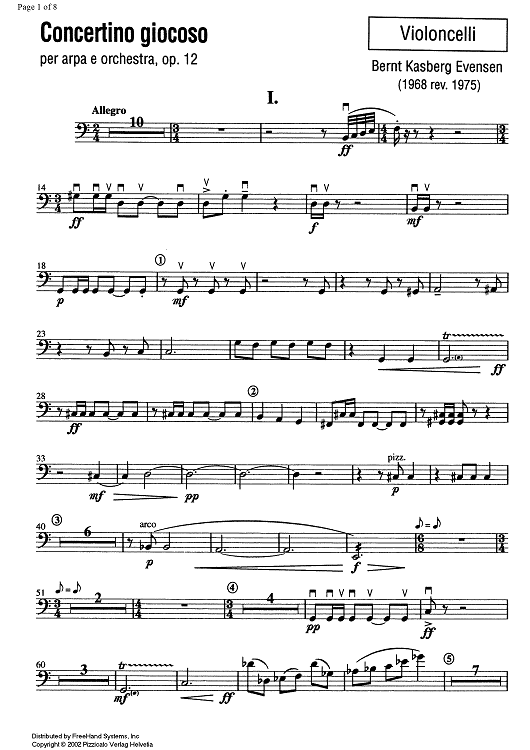 Concertino giocoso Op. 12 - Cello