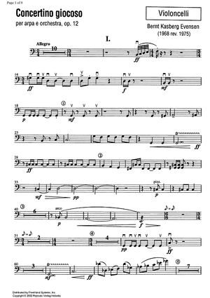 Concertino giocoso Op. 12 - Cello