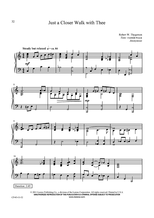 Just a Closer Walk with Thee