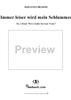 Five Lieder for Low Voice, Op. 105, No. 2, Immer leiser wird mein Schlummer