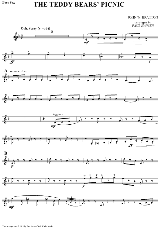 The Teddy Bears' Picnic - Bass Sax