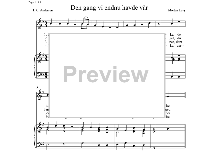 Den gang vi endnu havde vaar