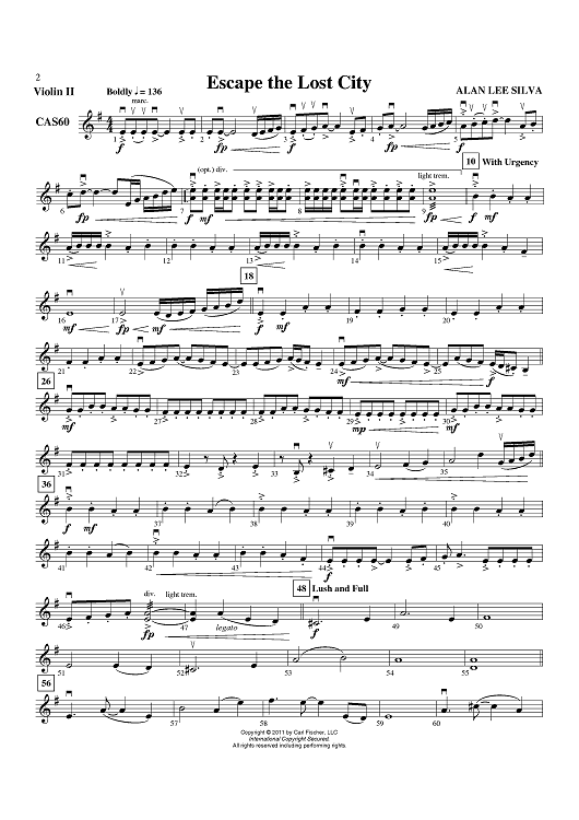 Escape the Lost City - Violin 2
