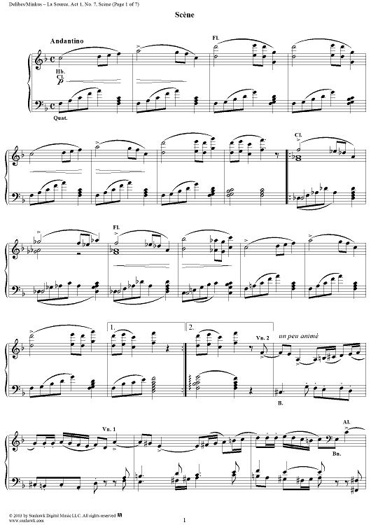 La Source, Act 1, No. 7: Scène