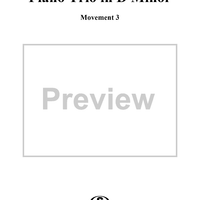 Piano Trio in D minor, Op. 49, Movt. 3 - Score