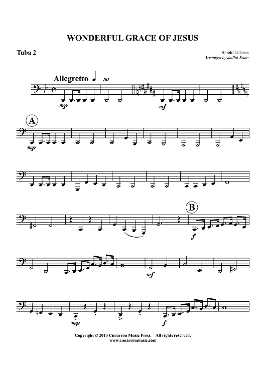 Wonderful Grace of Jesus - Tuba 2