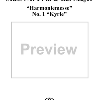 Mass No. 14 in B-flat Major, "Harmoniemesse"/"Wind Band Mass": No. 1. Kyrie