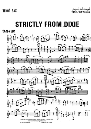 Strictly From Dixie - Tenor Sax