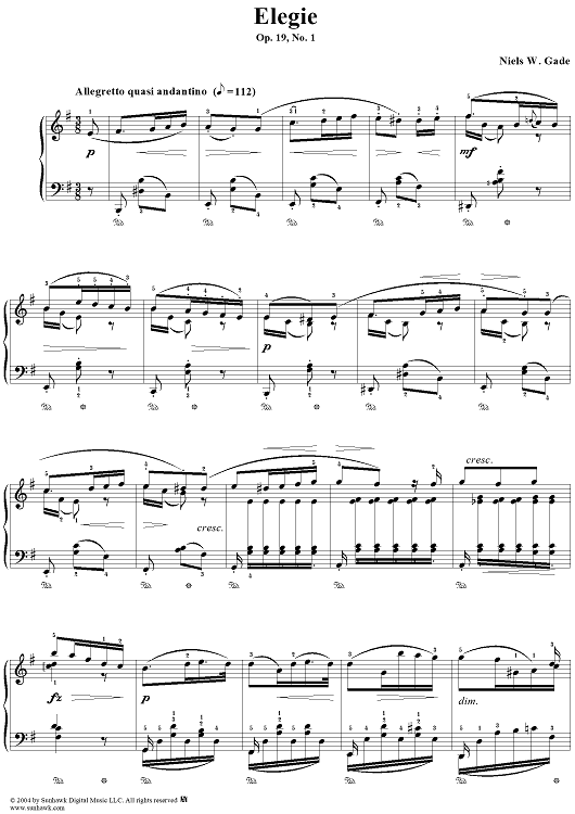 Elegie, Op. 19, No. 1