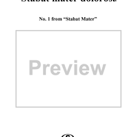 Stabat Mater, No. 1: Stabat mater dolorosa