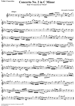 Concerto No. 2 in C Minor from "6 Concerti Grossi" - From "6 Concertos in 7 Parts" - Violin 1 Concertino