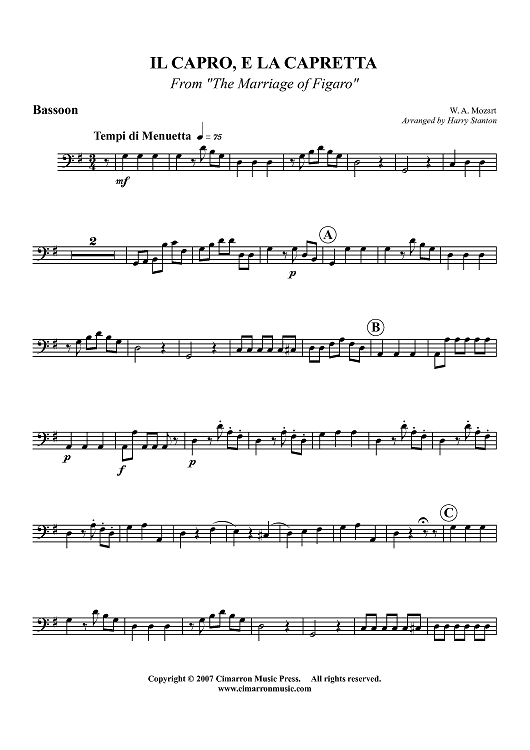 Il capro, e la capretta - Bassoon