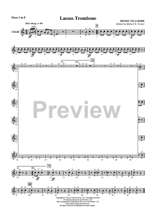 Lassus Trombone - Horn 1 in F