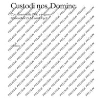 Custodi nos, Domine - Choral Score