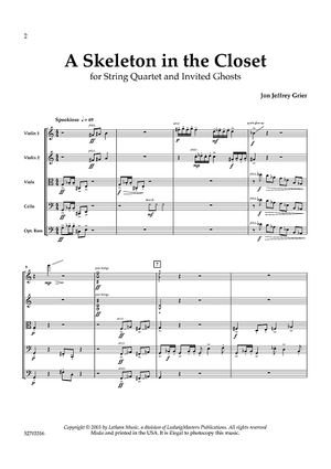 A Skeleton in the Closet for String Quartet and Invited Ghosts - Score