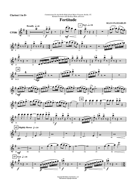 Fortitude - Clarinet 1 in B-flat