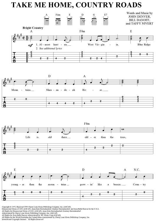 Take Me Home, Country Roads