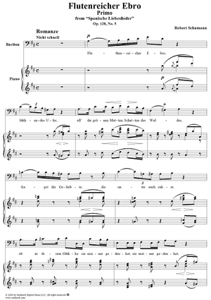 Spanische Liebeslieder, Op. 138, No. 5: Flutenreicher Ebro