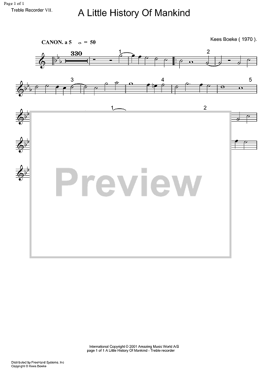 A Little History of Mankind - Recorder 7