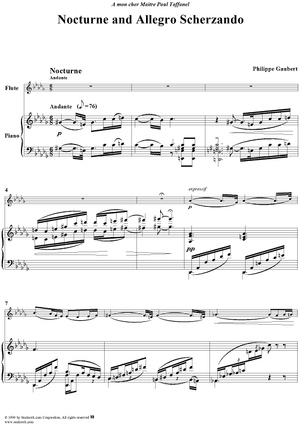 Nocturne and Allegro Scherzando - Piano Score