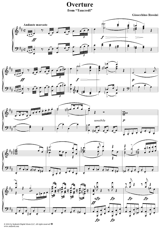 Tancredi, Overture
