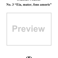 Stabat Mater, Op. 58: No. 3, Eia, Mater, Fons Amoris