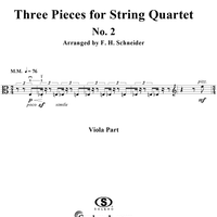 Three Pieces, No. 2 - Viola - Viola